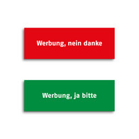 Schild Werbung AV3 49x13mm