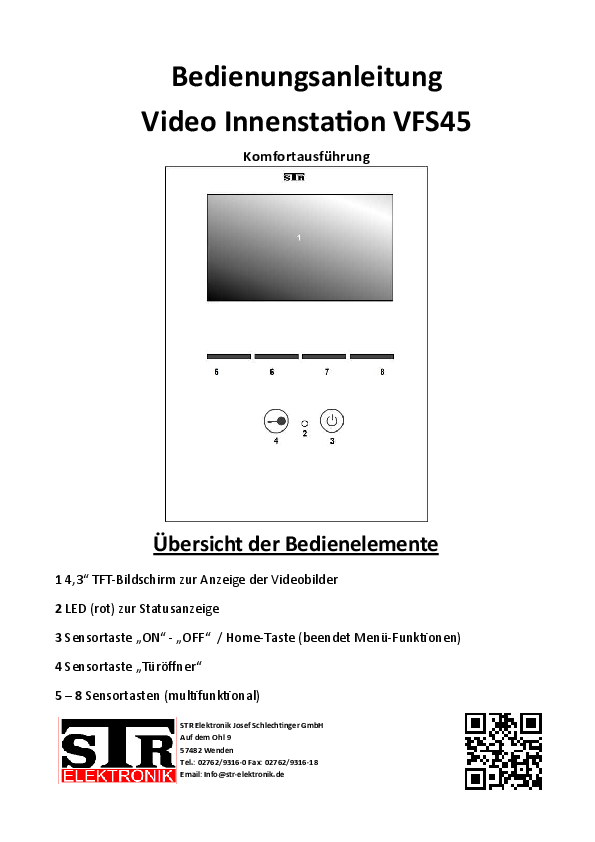 VFS45 Bedienungsanleitung