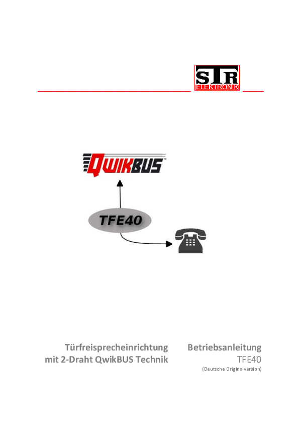 TFE40 Betriebsanleitung