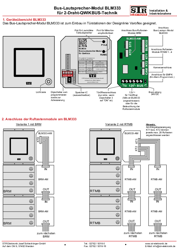 BLM333 Installation & Inbetriebnahme