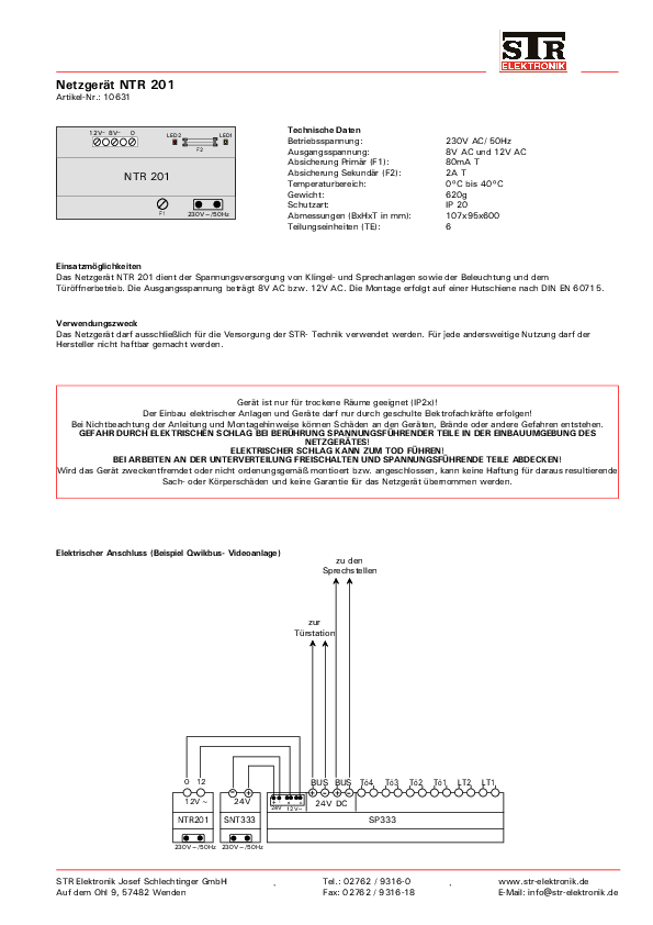 NTR201 Netzgerät 