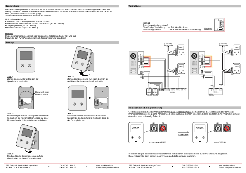 VFS35 mit RS Installation und Programmierung