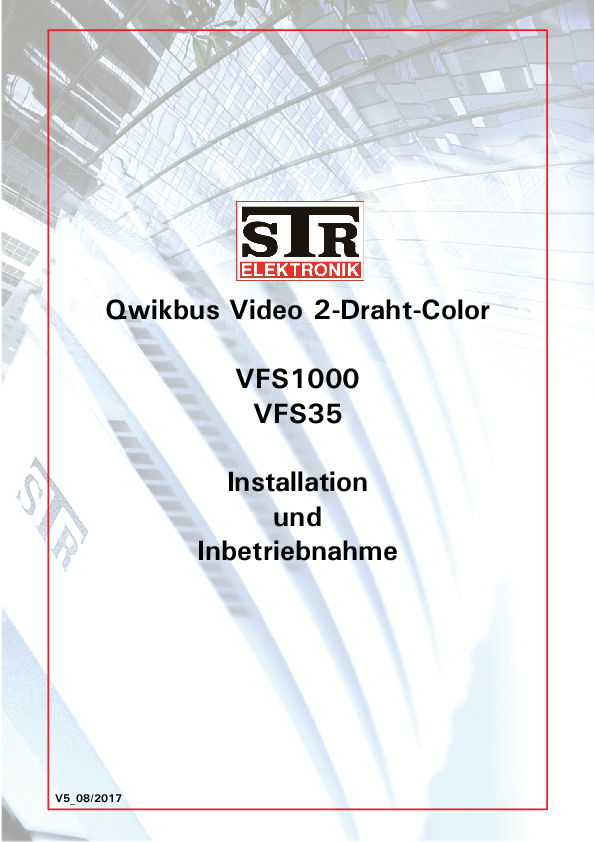 STR Qwikbus Video 2-Draht Schaltplanheft VFS1000/VFS35