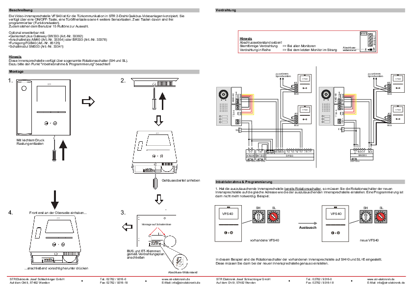 VFS40 mit RS Installation und Programmierung