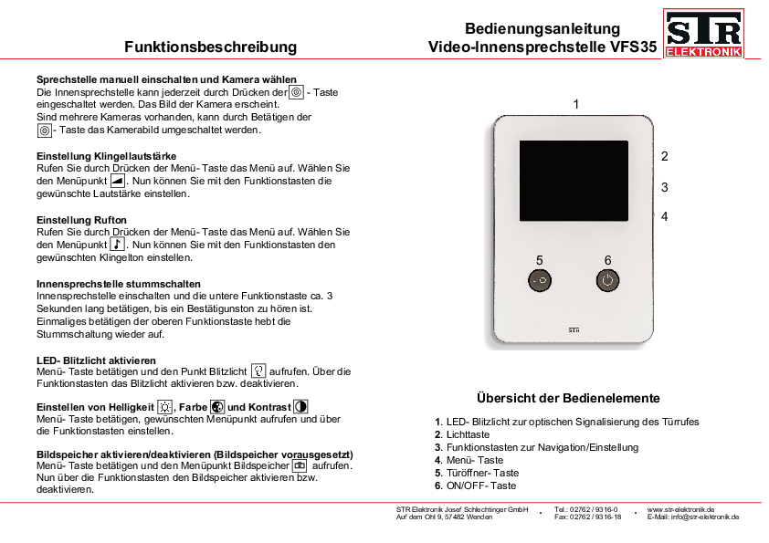 VFS35 Bedienungsanleitung