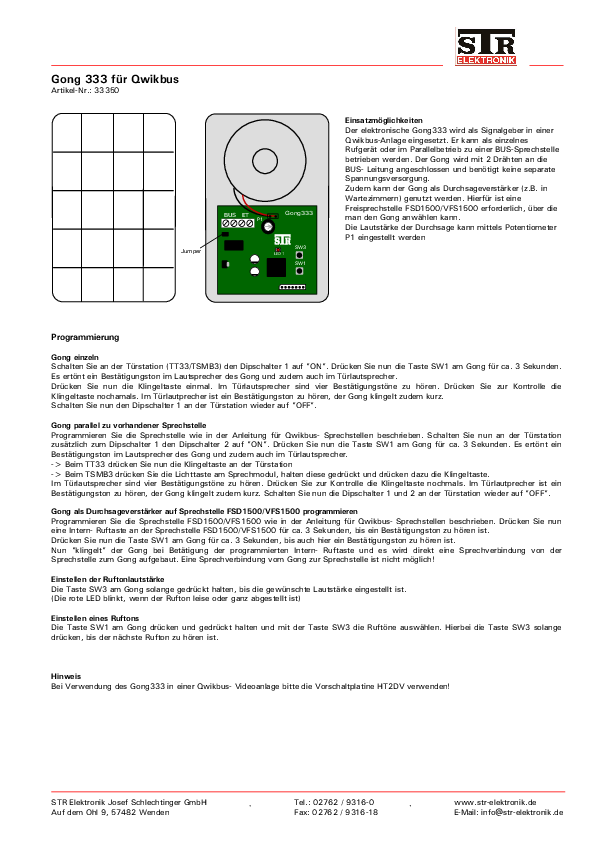 Gong333 Signalgeber